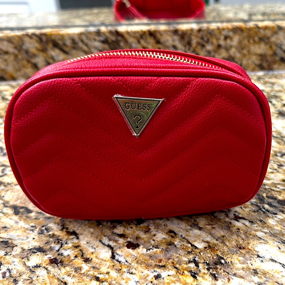 Guess Red Crossbody Bag, Fanny Bag Pack with Waist Belt, Sports Bag, Travelling